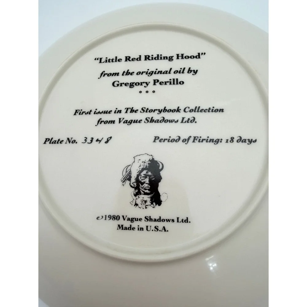 Vintage Collector Plate 3 Lot Reco Knowles Vague Shadows Little Red Riding Hood
